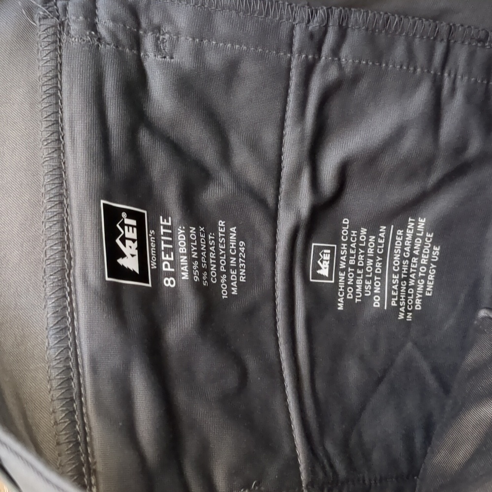REI Women's Gray Pants Convertible Hiking Pants Water Resistant Finish 8 Petite - Picture 3 of 11